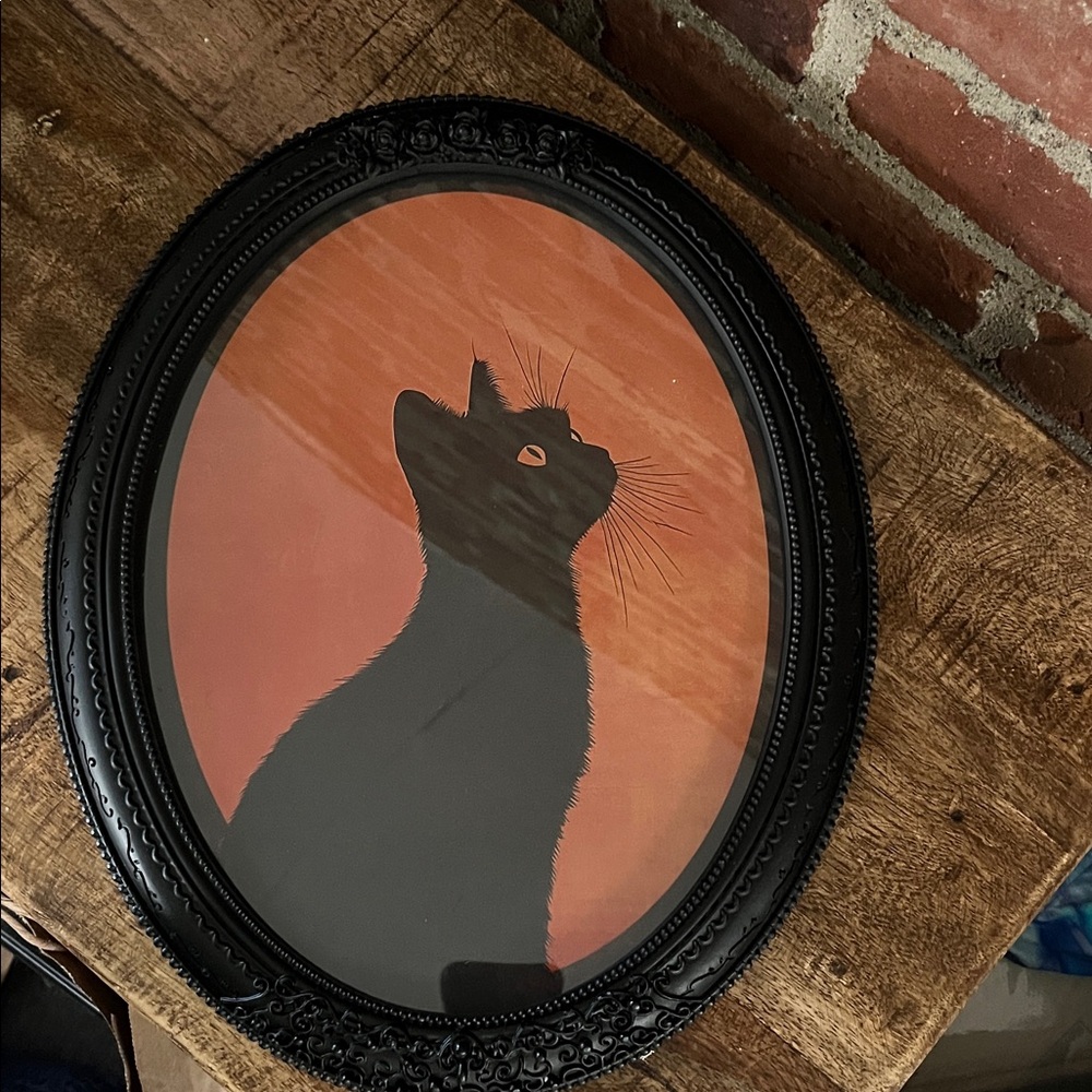 Black Cat Silhouette Wall Art